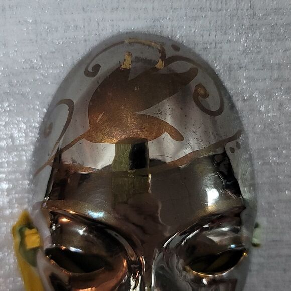 Vintage Solid Brass Set Of Theater Mask - Picture 5 of 8